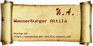 Wasserburger Attila névjegykártya